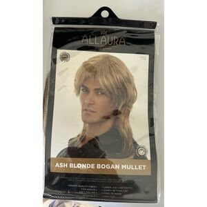 Allaura Ash Blonde Bogan Mullet Wig Men Adult 80s Costume Heat Safe 9324-AMZ NEW